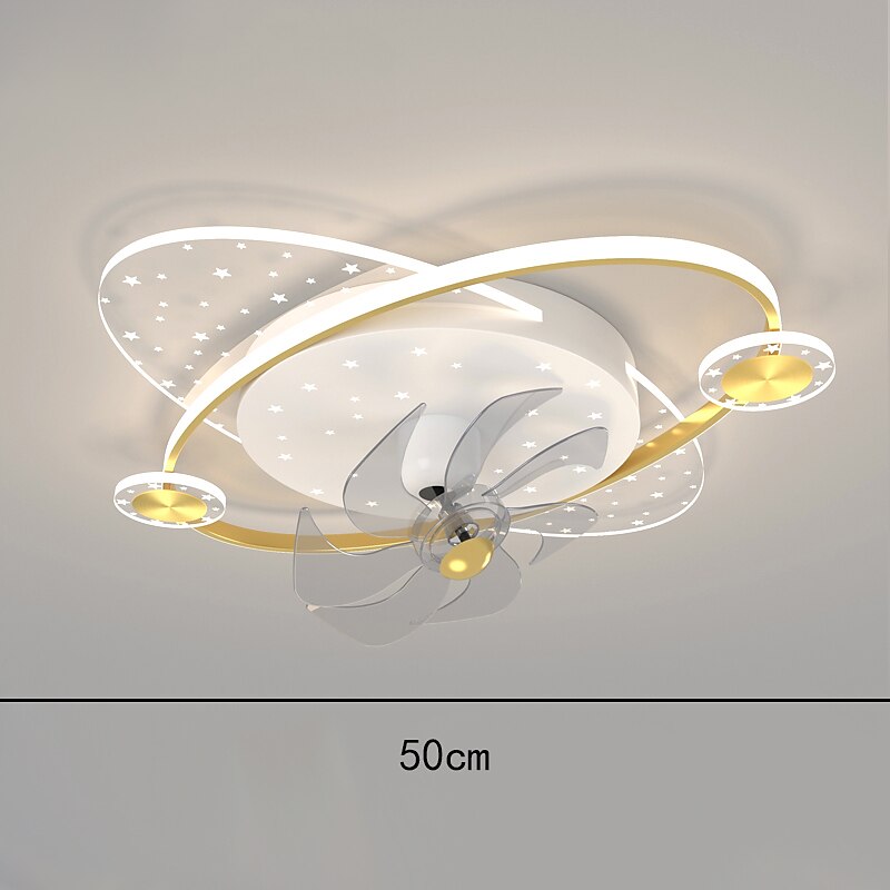 plafondventilator met licht app& afstandsbediening 50cm 3-lichts dimbaar 6 windsnelheden moderne plafondventilator voor slaapkamer, woonkamer, kleine kamer 110-240v 2025 - $259.09 –P3