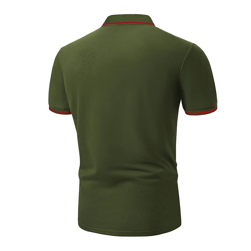 Herren Poloshirt Golfhemd Casual Festtage Kargen Kurzarm Modisch Basic Glatt Klassisch Sommer Regular Fit Feuer rot Schwarz Gelb Armeegrün Dunkelmarine Grau Poloshirt 2025 - $18.99 –P13