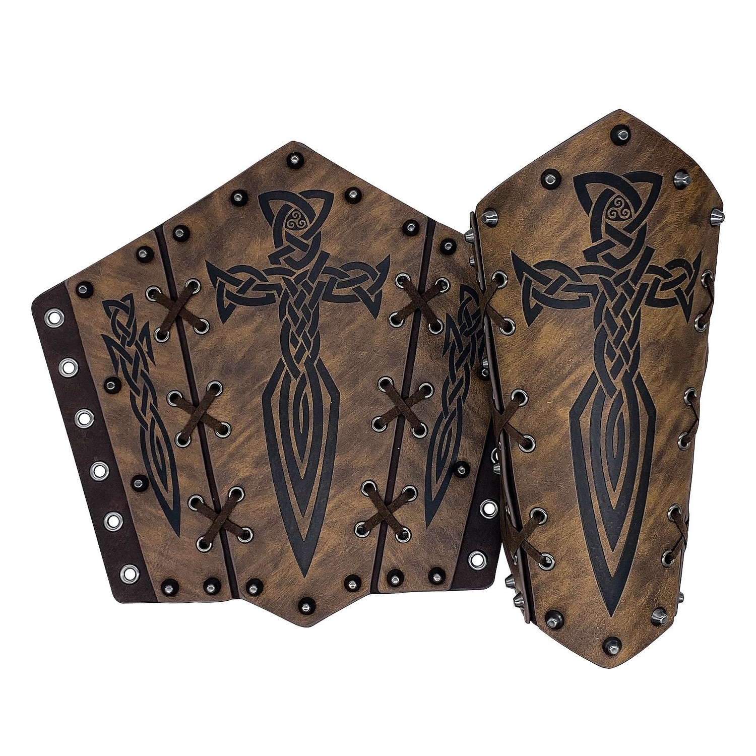 Punk & Gothic Medieval Renaissance Cosplay Costume Armor Masquerade Warrior Knight Ritter Viking Crusader Celtic Knight Archery Fancy Dress Men's Viking Halloween Carnival Masquerade Performance 2026 - $26.99 –P7