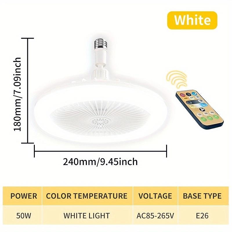 מאוורר תקרה עם אורות מאוורר אור e27 base 3000k-6000k סגור מנורות מאוורר פרופיל נמוך LED ערכת ערכת אור לעמעום מנורת מודרנית שקטה מקורה מאוורר תקרה שטוח לסלון חדר שינה קל להתקנה 2025 - $41.99 –P8