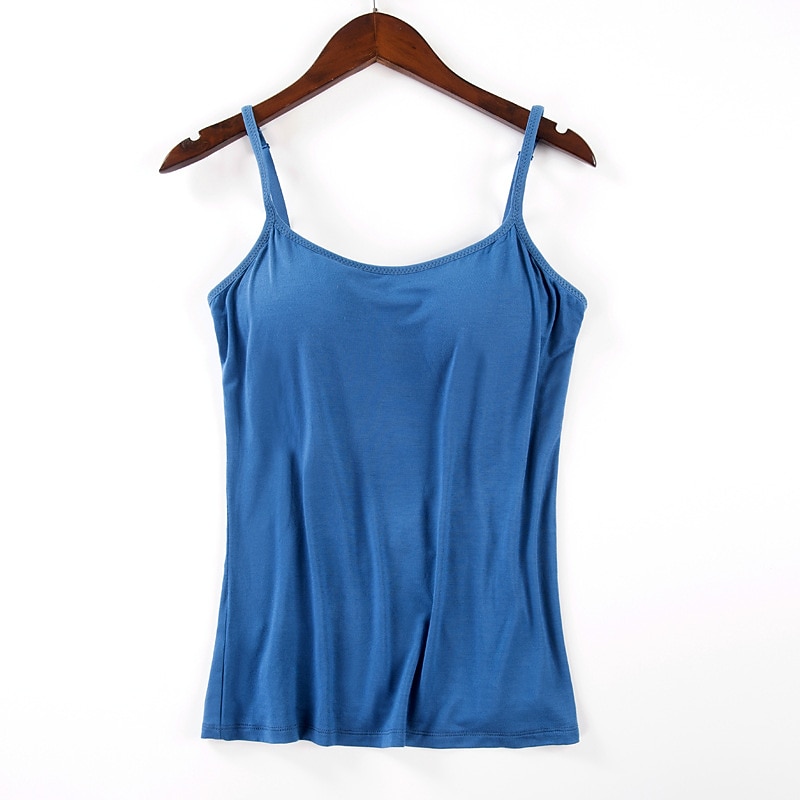 Top Camisole da Donna Semplice Basico Senza Maniche Collo a U Top Regolari Casual Nero Bianco Rosa Blu Beige del 2025 a $14.99 –P1