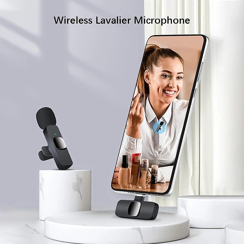 Micro-cravate sans fil pour smartphone 3,5 mm plug and play mini micro pour le streaming en direct enregistrement de jeu réduction automatique du bruit de 2025 ? $23.99 –P5