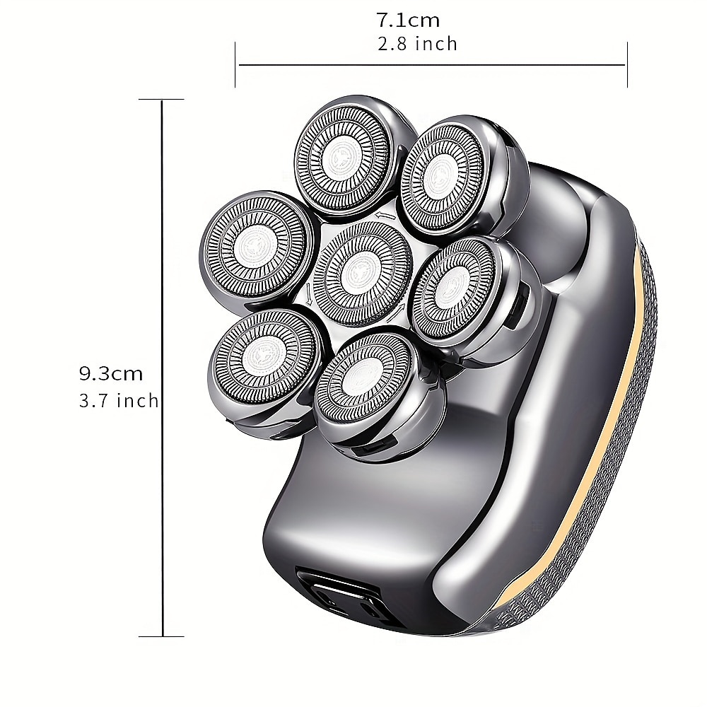 мужская электрическая бритва для бритья - перезаряжаемые аккумуляторные бритвы для бритья волос для лысого мужчины 6 в 1 водонепроницаемый влажный сухой триммер для бороды машинка для стрижки волос на 2026 - $46.99 –P4