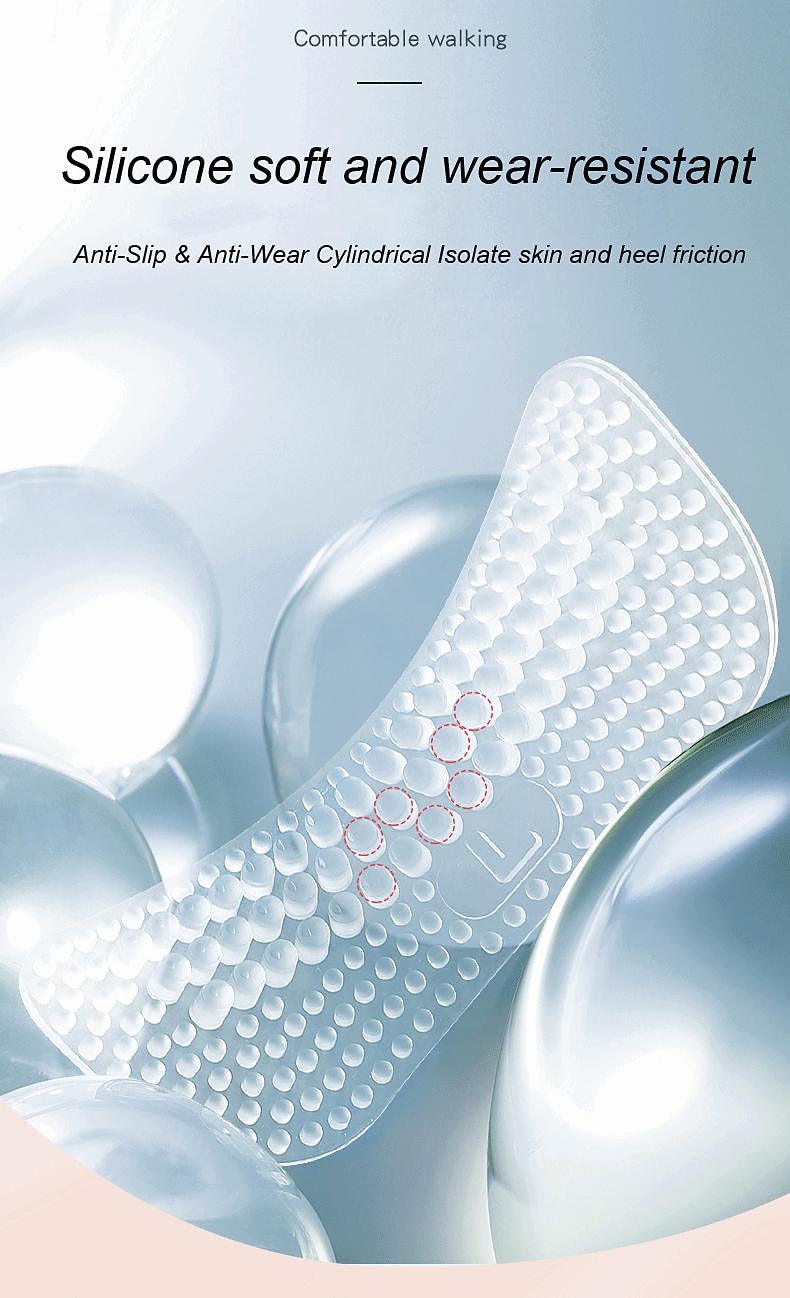 3 paar/set siliconen gel hielgrepen voor schoenen – antislip kussentjes ter voorkoming van blaren, comfort en pasvorm bij hoge hakken 2025 - $8.99 –P4
