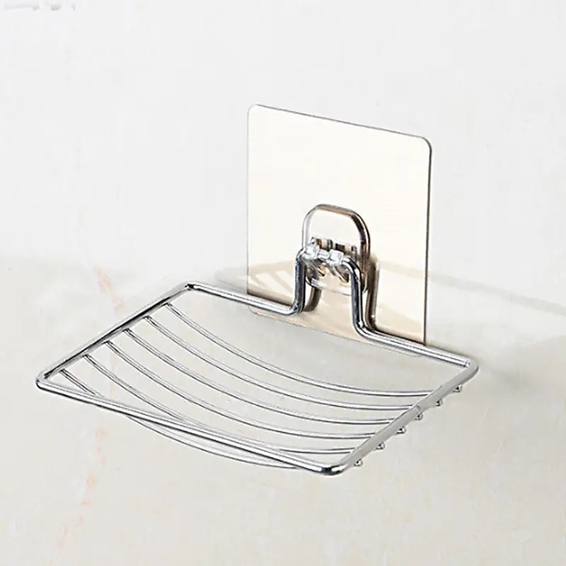 2 stk såpeskålholder i rustfritt stål selvklebende veggmontert såpesvampholder såpesvampholder for hjemmekjøkken bad dusj baderomstilbehør 2025 - $9.99 –P6