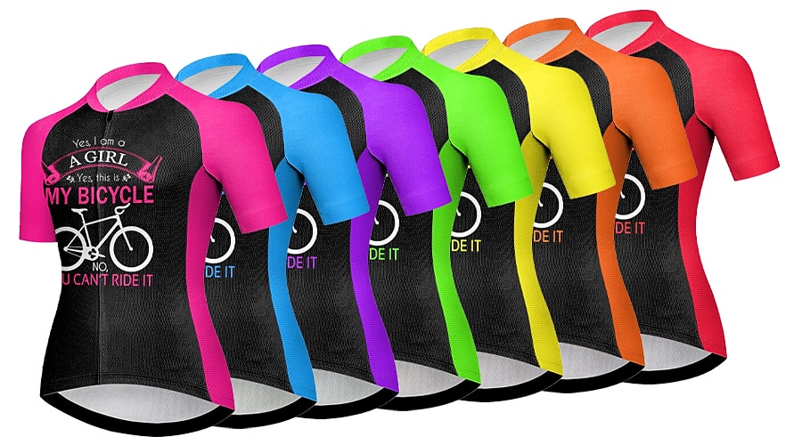 Mujer Maillot de Ciclismo Graphic Letra y Número Gracioso Manga Corta Bicicleta Maillot Camiseta con 3 bolsillos traseros MTB Bicicleta Montaña Ciclismo Carretera Secado rápido Bandas Reflectantes 2026 - $30.99 –P1