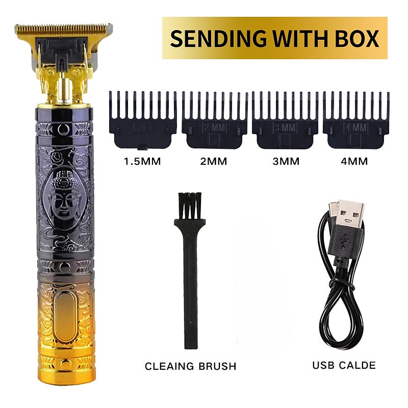 Vintage T9 Hair Trimmer Machine Cordless Hair Cutter Finishing Machine Beard Clipper Hair for Men Electric Shaver USB 2025 - $14.99 –P11