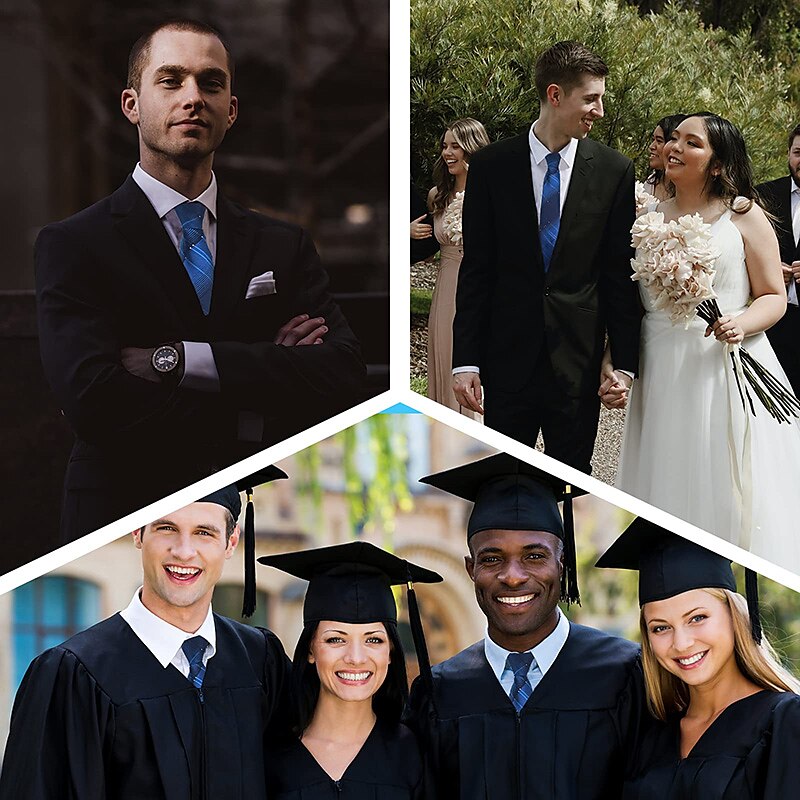 Herren Krawatten Kabelbinder Männer Krawatten Reißverschluss-Krawatte Schleife Gestreift Hochzeit Geburtstag 2025 - $5.99 –P2