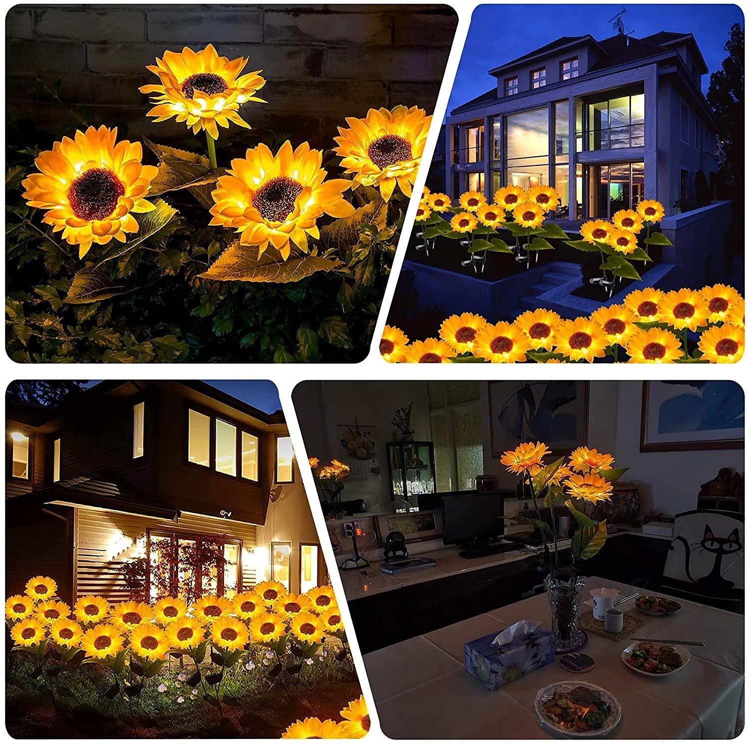 luci a girasole alimentate ad energia solare, luci solari da giardino, paletti decorativi per fiori da giardino a LED per esterni per decorazioni di vialetti e prati del 2025 a $11.49 –P5