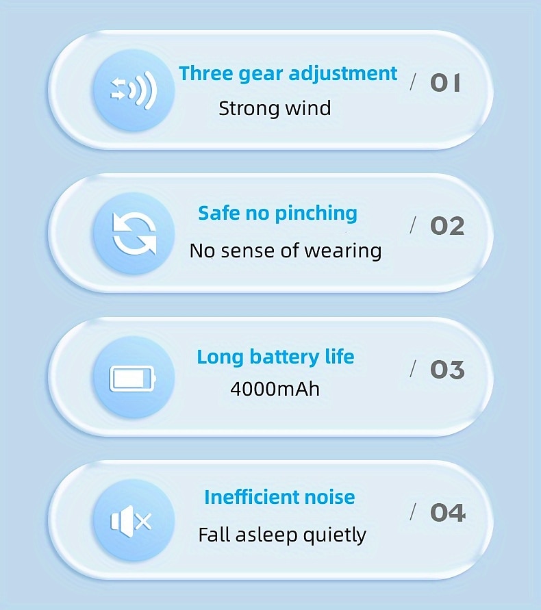 Foldable Neck Fan with 4000mAh Battery – USB Rechargeable Bladeless Cooling Fan with Quiet Operation for Outdoor Use 2025 - $33.99 –P2