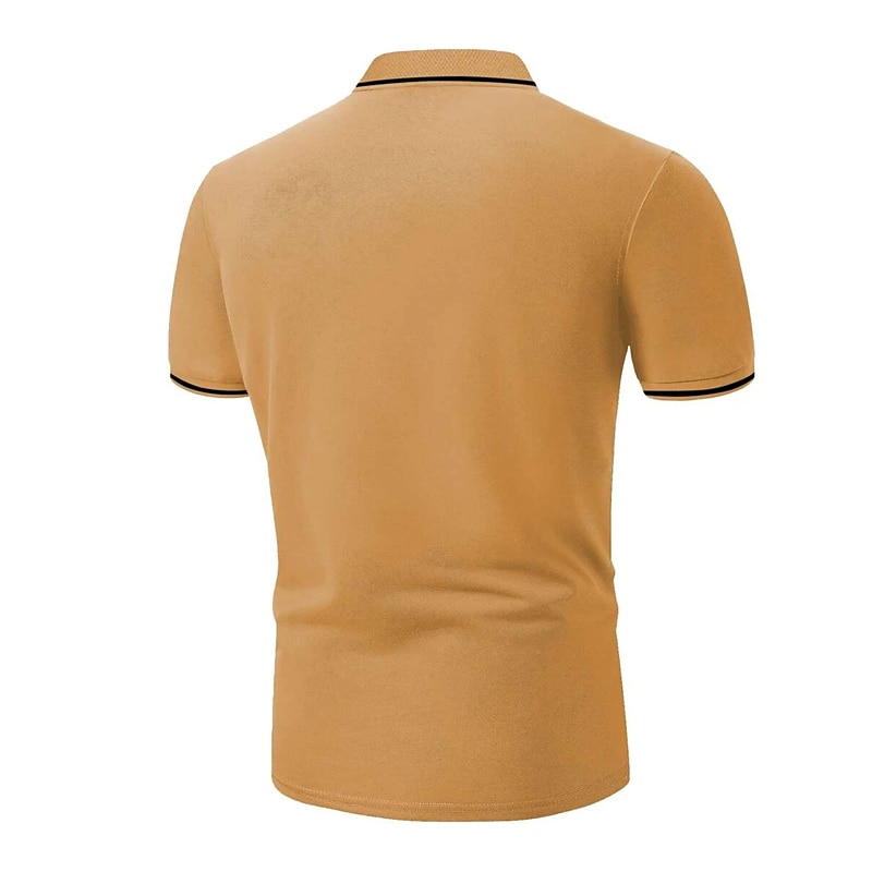 Herren Poloshirt Golfhemd Casual Festtage Kargen Kurzarm Modisch Basic Glatt Klassisch Sommer Regular Fit Feuer rot Schwarz Gelb Armeegrün Dunkelmarine Grau Poloshirt 2025 - $18.99 –P11