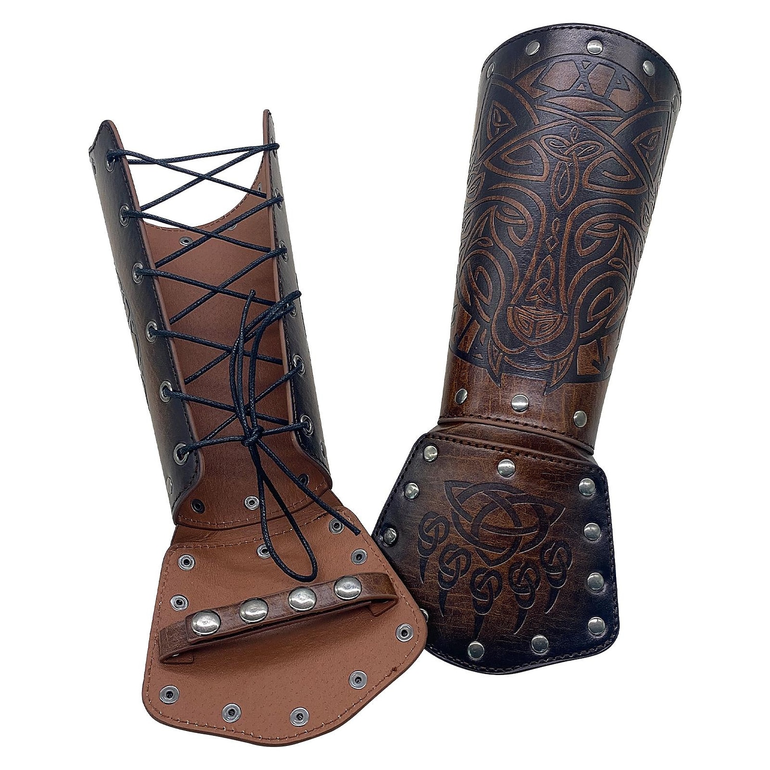 Vintage Punk e gótico Medieval Traje Cosplay Armas e Armaduras Pulseira Guerreiro Cavalheiro Viking Tiro com arco Homens Viking Dia Das Bruxas Baile de Máscaras Espetáculo Palco feira renascentista de 2025 por $23.99 –P9