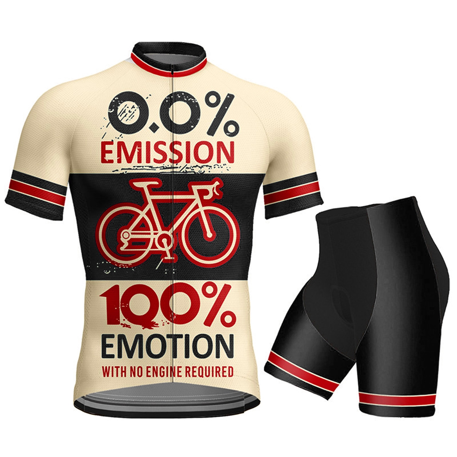 2026年 男性用 ショーツ付きサイクリングジャージー 半袖 マウンテンサイクリング ロードバイク 夏 春 ブラック ワイン カーキ色 グラフィック 文字＆番号 おかしい バイク 3Dパッド 速乾性 後ポケット 吸汗性 高通気性 スパンデックス スポーツ 衣類  コレクション – $43.99 –P7