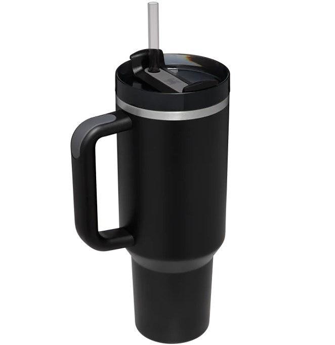 bicchiere estivo con manico da 40 once e coperchio di paglia, bottiglia d'acqua in acciaio inossidabile 304, bicchieri da viaggio isolati con tazza ghiacciata per tè e caffè regalo, tazza per auto di grande capacità con cannuccia del 2025 a $32.99 –P8