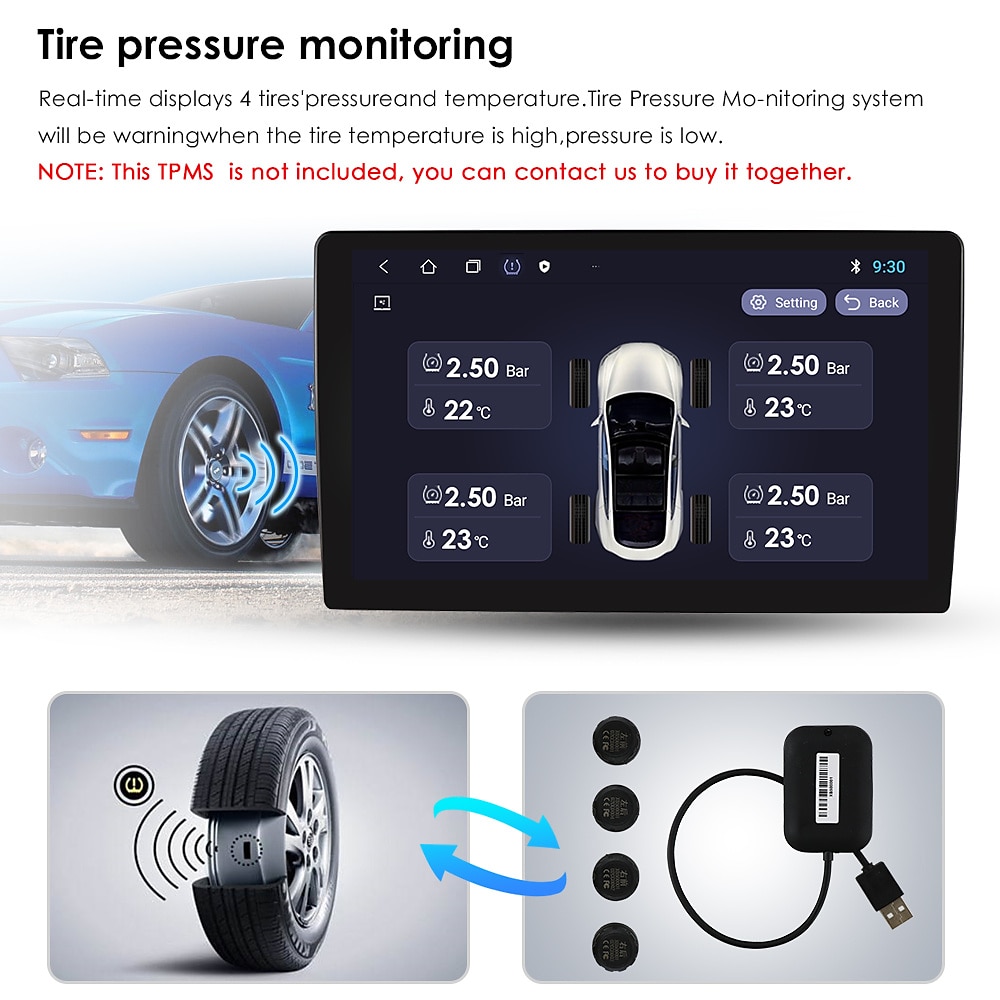 Android 12 2 Din for Universal Car Radio Multimedia Player GPS Navigation Car Audio Stereo Head Unit 10.1 Inch Speakers wifi 2025 - $123.99 –P18