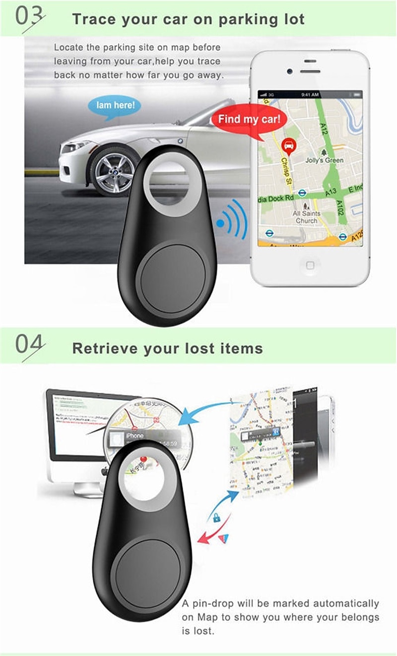 2025年 鍵やペットを再び紛失することはありません 1 個のスマートキーファインダーロケーター & ペット紛失防止GPSトラッカー  コレクション – $8.99 –P3