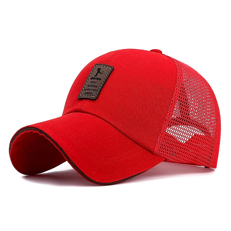 Herr Snapback hatt Basebollkeps Trucker Hat Mesh Keps Svart Vit Polyester Mesh baksida Resor Strandstil Utomhus Semester Slät Justerbara Solskyddskräm Andningsfunktion Mode 2025 - $2.99 –P2