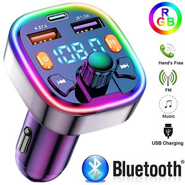 Car Bluetooth 5.0 FM Transmitter Wireless Audio Receiver Car MP3 Player 18W PD Fast Charger(1pc) 2025 - $19.99 –P1