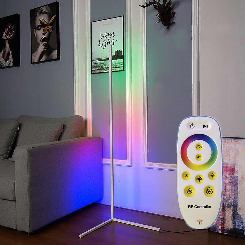 Nowoczesna narożna lampa podłogowa led nastrojowe światło światła kolorowa sypialnia salon dekoracja wnętrz oświetlenie wewnętrzne lampy stojące 2025 - $164.99 –P17