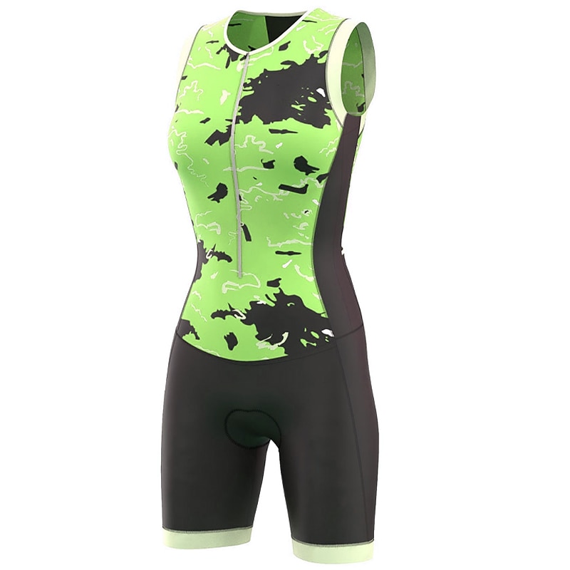 Dam Triathlondräkt Ärmlös Bergscykling Vägcykling Mörkrosa Gul Rosa Grafisk Cykel Andningsfunktion Snabb tork Elastan sporter Grafisk Geometrisk Kläder 2025 - $34.39 –P5