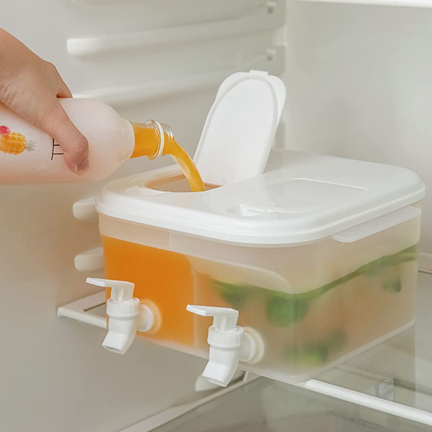 Beverage Dispenser for Fridge Juice Jug for Refrigerator Plastic