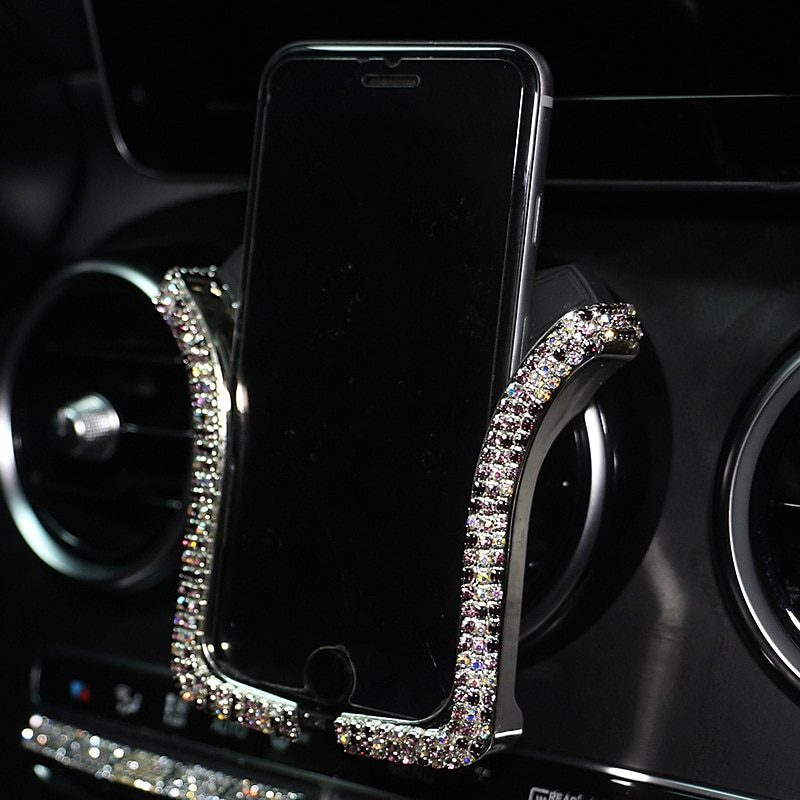 מכונית rhinestones מחזיק טלפון קריסטל יציאת אוויר אוורור תמיכת טלפון קליפ יהלום רכב פנים אוניברסלי מעמד לטלפון חכם חלקי רכב & אביזרים 2025 - $13.99 –P11