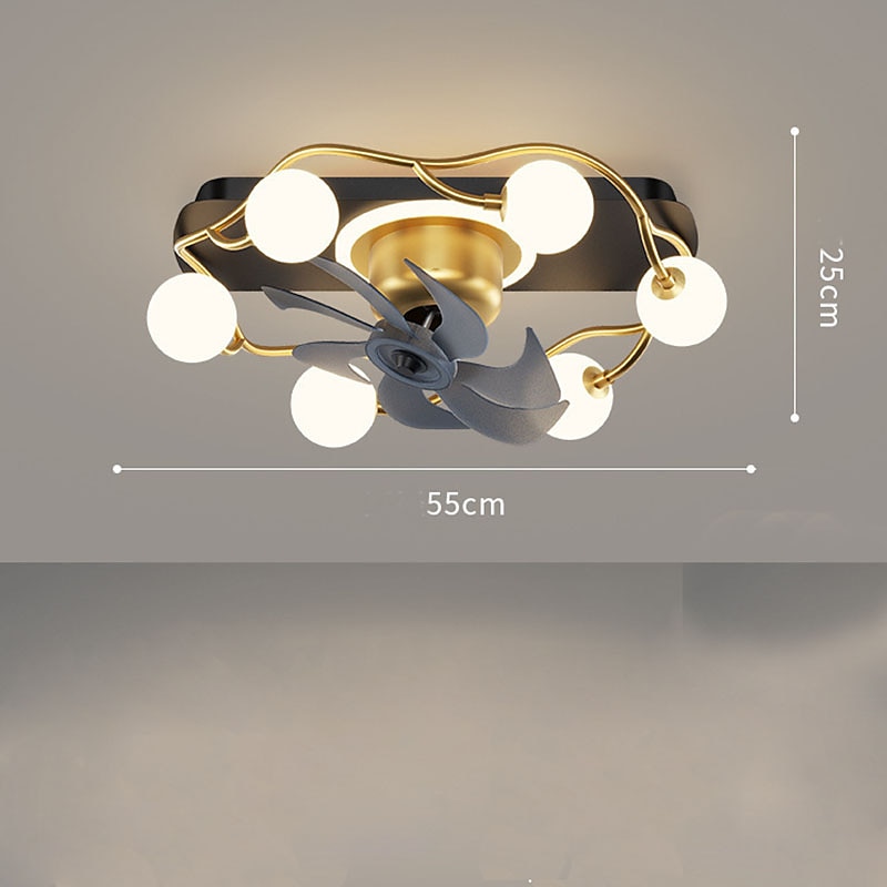 Deckenventilator mit Licht ca& Fernbedienung 52cm 3-Licht dimmbar 6 Windgeschwindigkeiten moderner Deckenventilator für Schlafzimmer, Wohnzimmer, kleines Zimmer 110-240V 2025 - $331.09 –P9