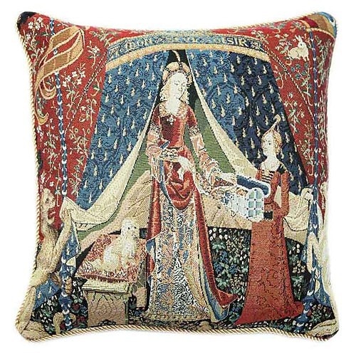 Gobelin aubusson tapisserie housse de coussin dame licorne jacquard oreiller maison décorative salon chambre canapé canapé de 2025 ? $27.99 –P1