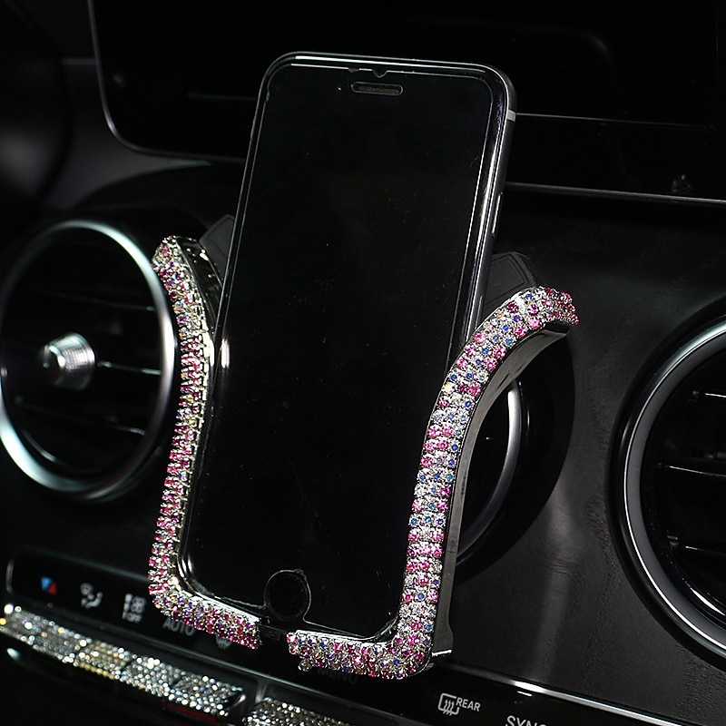 מכונית rhinestones מחזיק טלפון קריסטל יציאת אוויר אוורור תמיכת טלפון קליפ יהלום רכב פנים אוניברסלי מעמד לטלפון חכם חלקי רכב & אביזרים 2025 - $13.99 –P9
