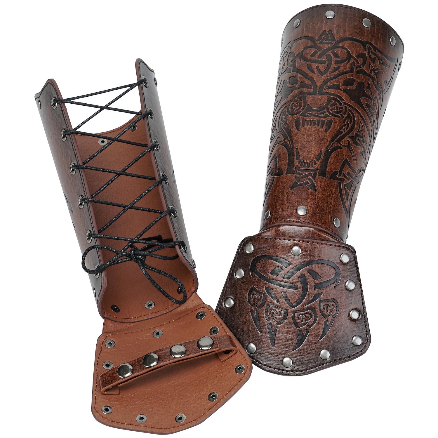 Vintage Punk e gótico Medieval Traje Cosplay Armas e Armaduras Pulseira Guerreiro Cavalheiro Viking Tiro com arco Homens Viking Dia Das Bruxas Baile de Máscaras Espetáculo Palco feira renascentista de 2025 por $23.99 –P19