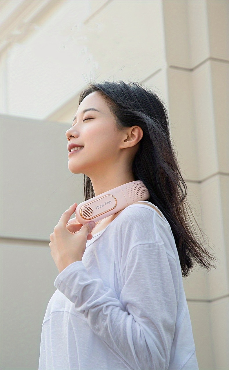 Foldable Neck Fan with 4000mAh Battery – USB Rechargeable Bladeless Cooling Fan with Quiet Operation for Outdoor Use 2025 - $33.99 –P6