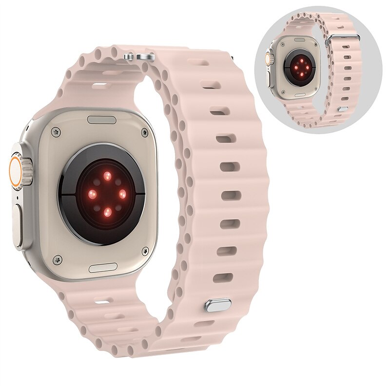 להקת אוקיינוס מותאם ל רצועת השעון של Apple Watch 38 מ"מ 40 מ"מ 41 מ"מ 42 מ"מ 44 מ"מ 45 מ"מ 49 מ"מ עמיד במים מתכוונן נשים גברים סיליקוןריצה רצועת שעון חלופית ל iwatch Series Ultra 8 7 6 5 4 3 2 1 SE 2025 - $10.99 -P11