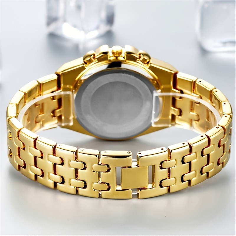 Masculino Relógios de Quartzo Mostrador Grande Com Strass Negócio Cronógrafo Decoração Aço Inoxidável Assista de 2025 por $20.99 –P7