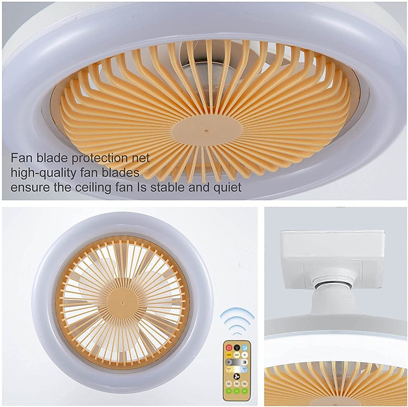 Ceiling Fan with Light Remote Control CABLE E26 SOCKET INCLUDE 10 Inch Enclosed Ceiling Fan Dimmable 3 Light Color, 3 Speed LED Low Profile Flush Mount Ceiling Fan for Kitchen 2025 - $43.99 –P4