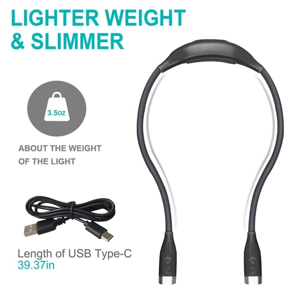 LED Neck Reading Lights Book Lights Flexible Handsfree Hug Reading Lamp Novelty Led Night Light Flashlight 2025 - $21.99 –P2