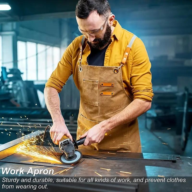 Chef Apron For Women and Men, Kitchen Cooking Apron, Personalised Gardening Apron with Pocket Work Aprons Cross Back Heavy Duty Adjustable 2025 - $22.99 –P3