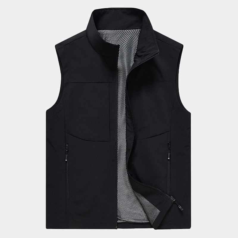Herr Fiskeväst Vandringsväst Ärmlös Ytterkläder Överdelar Utomhus Andningsfunktion Snabb tork Multi Pocket Lättvikt Ficka Spänne Chinlon Svart Kräm Armégrön Arbete Fiske Klättring 2025 - $39.99 –P7