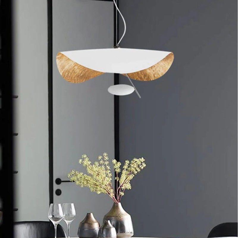 LED Pendant Light Golden Hat Chandelier Bar Model Room Clothing Store Hotel Restaurant Hotel Club Lobby Light,Post-modern Light Luxury Creative Flying Saucer Chandelier 2025 - $349.99 –P13