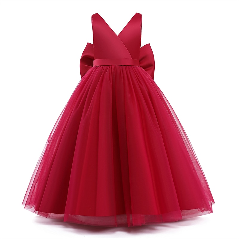 kinderkleidung Mädchen Blumenmädchen Kleid Kleid Party Kleid Feste Farbe Ärmellos Formal Leistung Hochzeit Gitter Rückenfrei Elegant Modisch bezaubernd Polyester Maxi abendkleider Schaukelkleid 2026 - $48.99 –P15