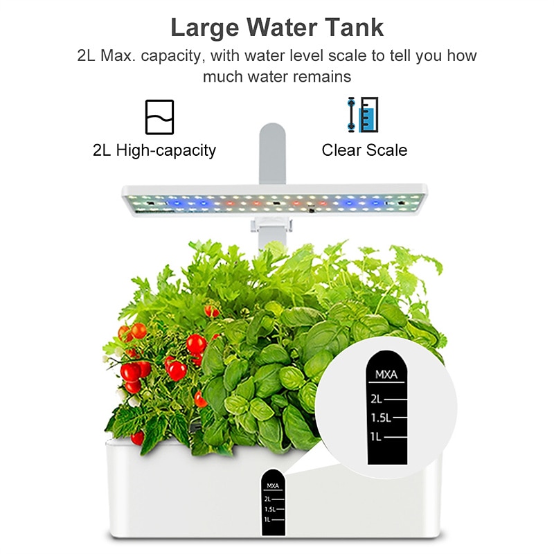 Garden Hydroponics Growing System Indoor Herb Garden Kit Automatic Timing LED Grow Lights Smart Water Pump for Home Flower Pots 2025 - $116.99 –P3