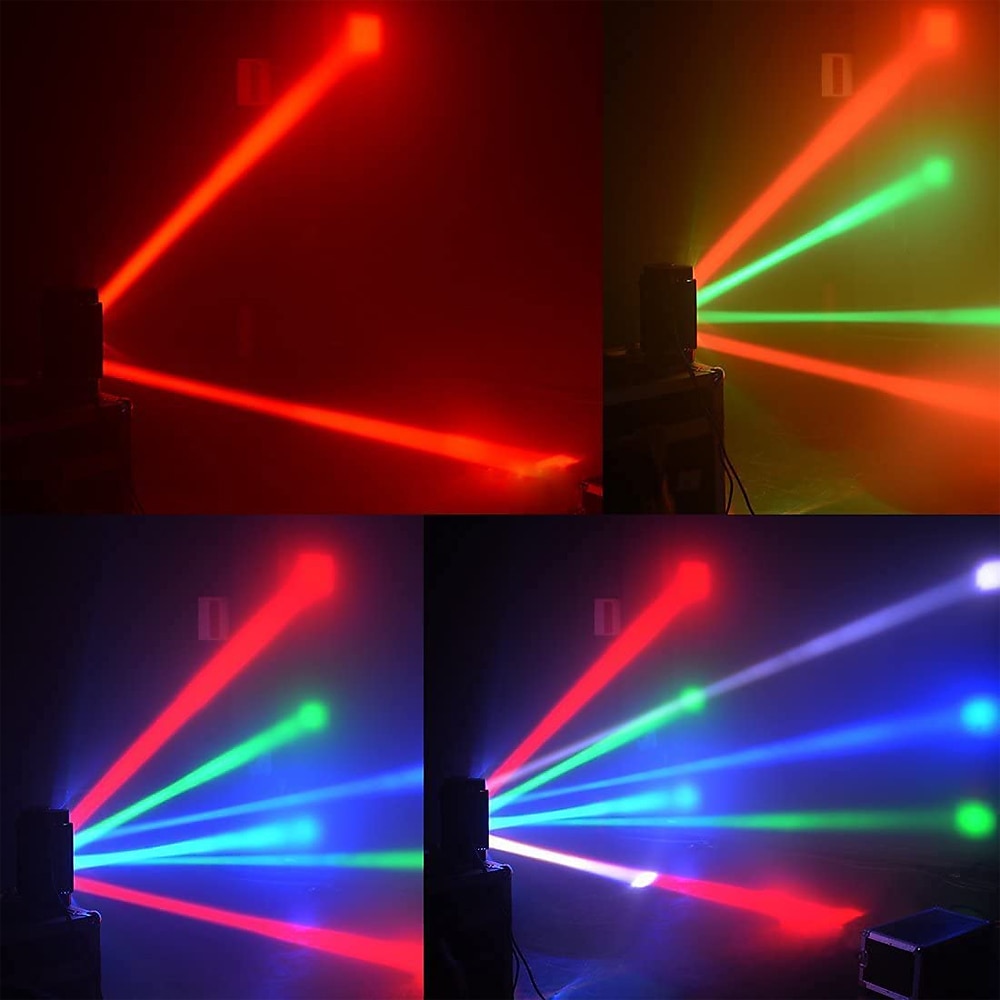 7-gwiazdkowa ruchoma głowa DJ-a – oświetlenie imprezowe do wnętrz, 8 wiązek, diody LED RGBW, 4 w 1, tryby DMX/dźwięk/automatyczne, idealne na wesela, karaoke i pokazy świetlne dyskotekowe 2025 - $99.99 –P3