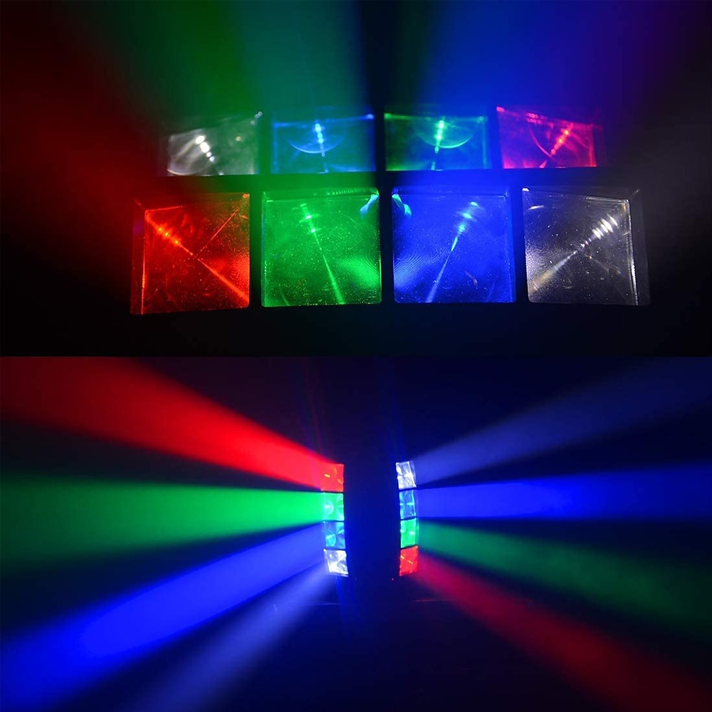7-gwiazdkowa ruchoma głowa DJ-a – oświetlenie imprezowe do wnętrz, 8 wiązek, diody LED RGBW, 4 w 1, tryby DMX/dźwięk/automatyczne, idealne na wesela, karaoke i pokazy świetlne dyskotekowe 2025 - $99.99 –P2