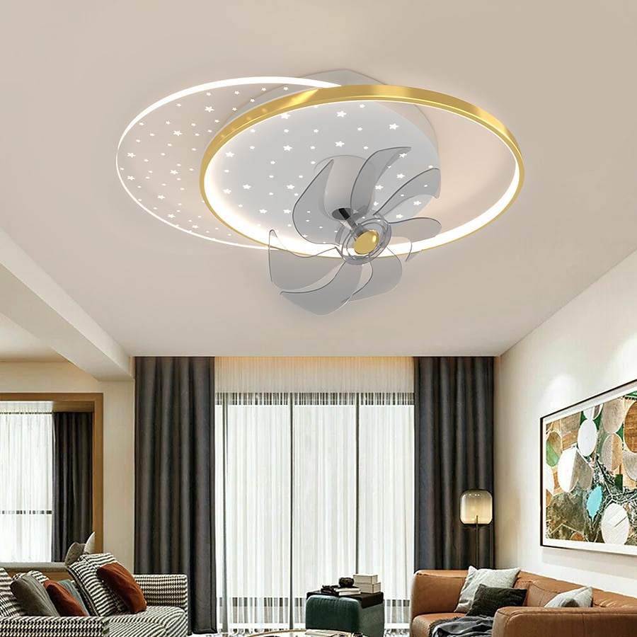 plafondventilator met licht app& afstandsbediening 50cm 3-lichts dimbaar 6 windsnelheden moderne plafondventilator voor slaapkamer, woonkamer, kleine kamer 110-240v 2025 - $259.09 –P16