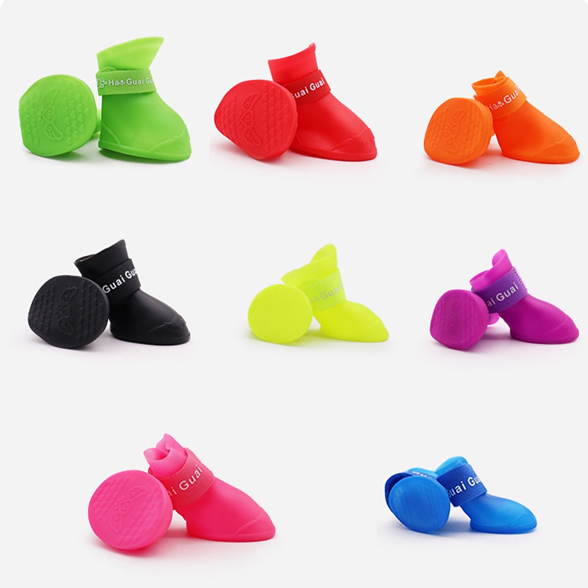 Câini Pantofi & Cizme Impermeabil Literă & Număr Pentru animale de companie Silicon Negru 2025 - $29.99 –P4