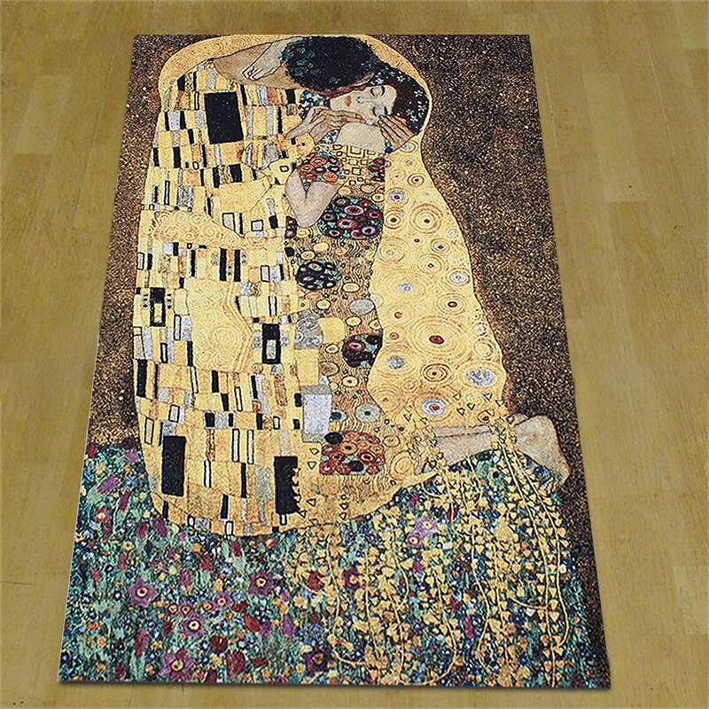 jacquard szőtt gobelin gobelin aubusson fali függöny klimt a szerető szövőszék pamut szövés nappali hálószoba dekoráció (bot és bojt nélkül) 2025 - $106.99 –P7