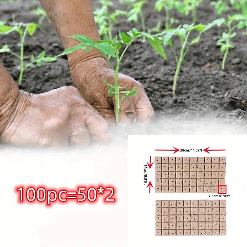 100 unids/bolsa mini compresa base prácticos cubos de lana de roca bloques de medios multifunción jardín cultivo hidropónico cultivo sin suelo 25x25x25mm 2025 - $13.99 –P7