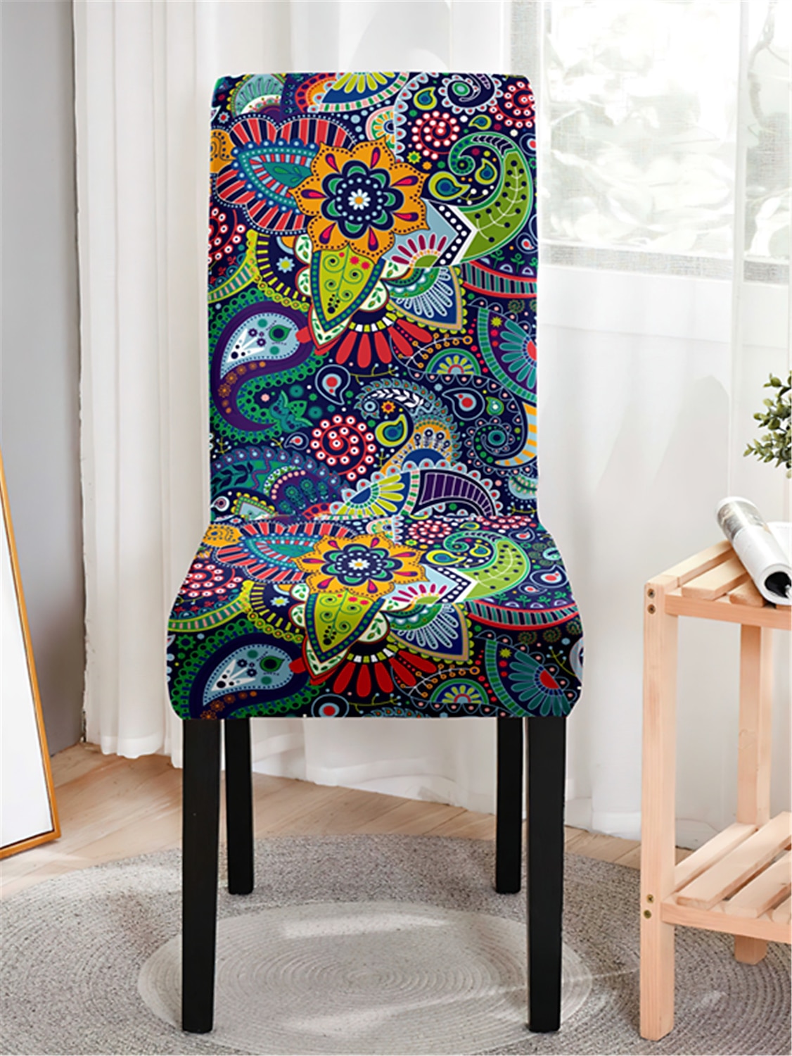 capa de cadeira de jantar boho capa de cadeira elástica de casa de fazenda capa de elastano capa lavável protetor de cozinha para sala de jantar cerimônia de casamento durável de 2025 por $11.99 –P4