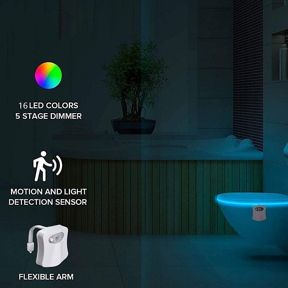 Toilet Night Light Bathroom LED Toilet Seat Bowl Motion Activated Detection Sensor 16-Color Changing Waterproof Washroom for Adult Kid 2026 - $9.49 –P4