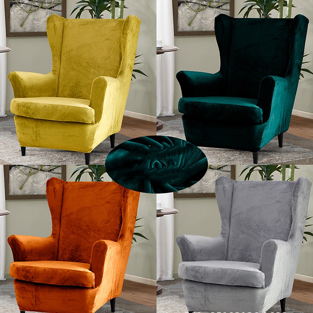 כיסוי כיסא גב כנף מתיחה קטיפה כיסוי כורסה ספנדקס כיסוי כיסא כנף כיסויי ספה לכלבים חיית מחמד, מגן ריהוט ספה רחיץ איקאה סטרנדמון 2026 - $58.99 –P3