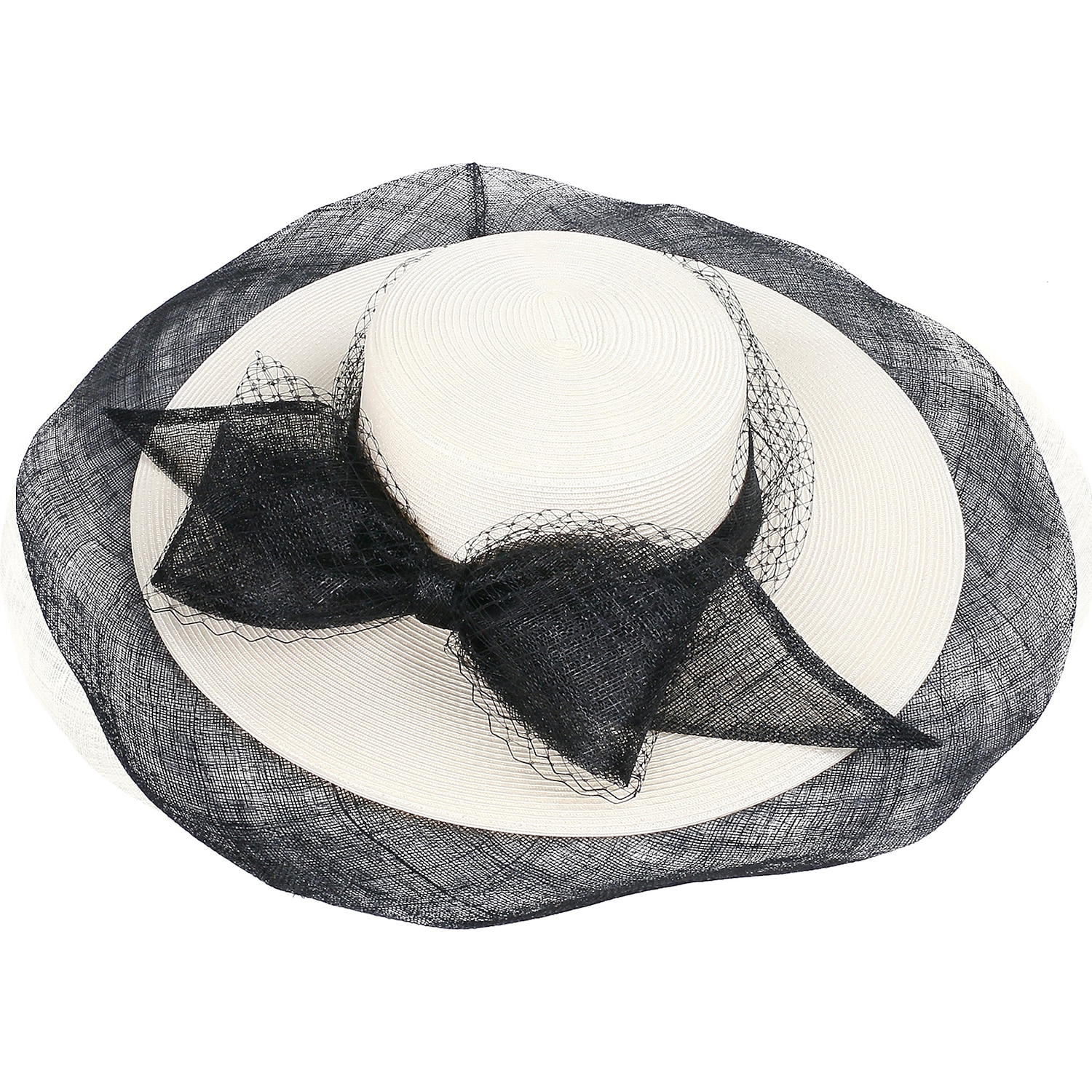 hüte netz faser strohhut sonnenhut sinamay hut hochzeit lässig elegant hochzeit mit bowknot spitze kopfbedeckung kopfbedeckung outdoor 2025 - $71.99 –P20